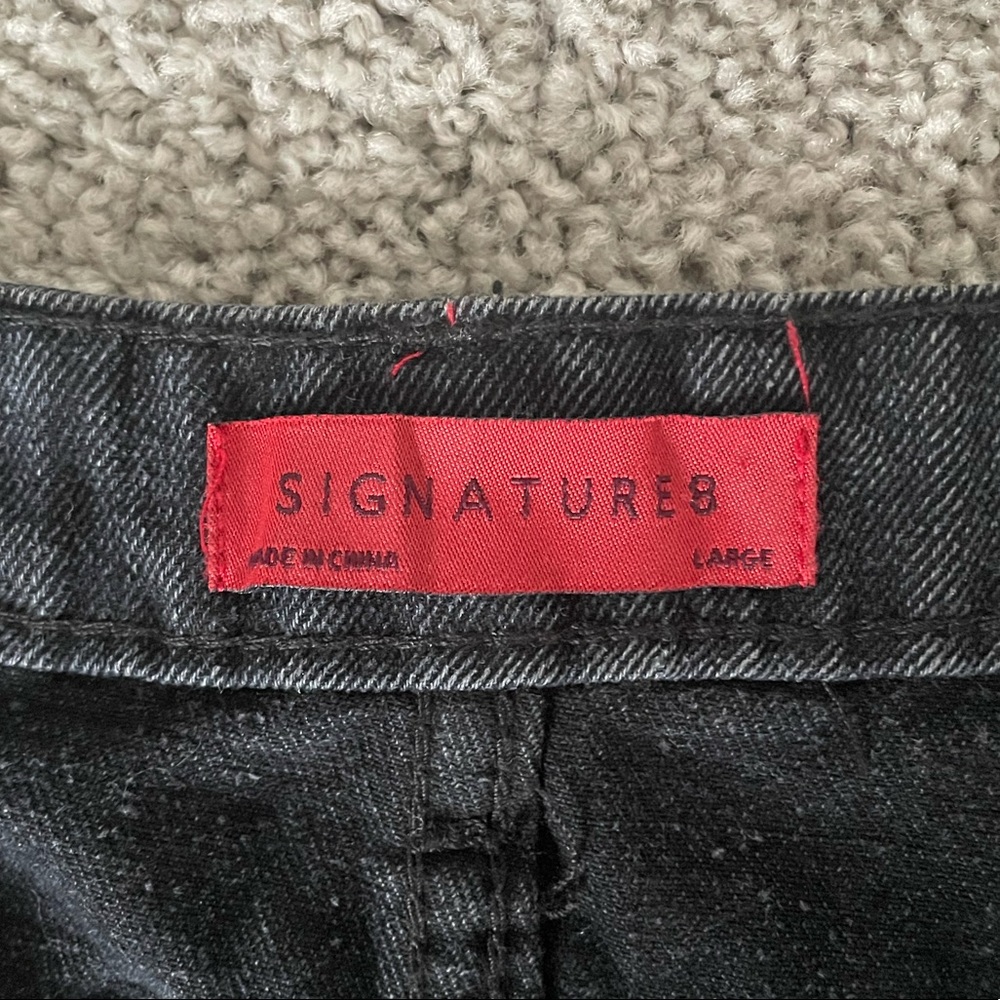 Signature 8 Black Denim, Rose Design Skirt - Picture 2 of 6